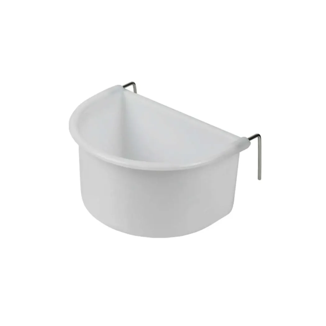 Hvid Foderkop med metalkrog 225 ml