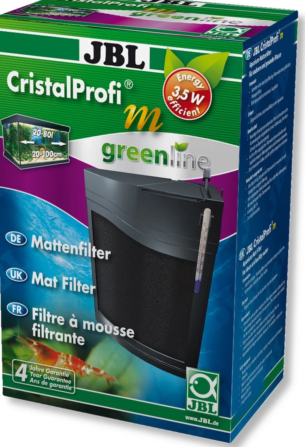 JBL Cristalprofi M greenline Indvendigt filter til små akvarier