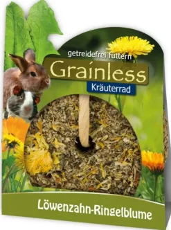 JR Farm Grainless Krydderurtehjul Mælkebøtte/Morgenfrue 140g