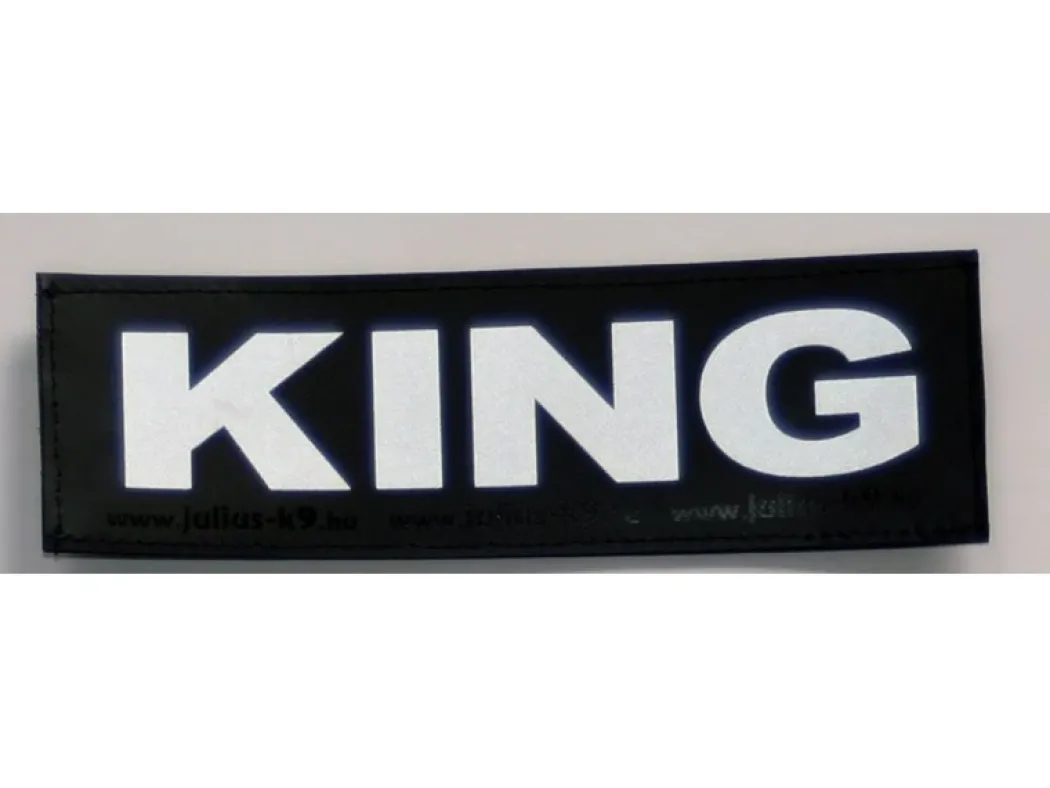 Julius K9 hundeskilt KING stor