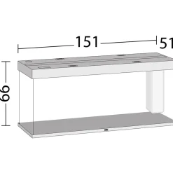 Juwel Akvarium Led Rio 450 Grå 151x51x66 cm 450 L