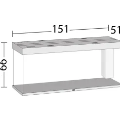 Juwel Akvarium Led Rio 450 Hvid 151x51x66 cm 450 L