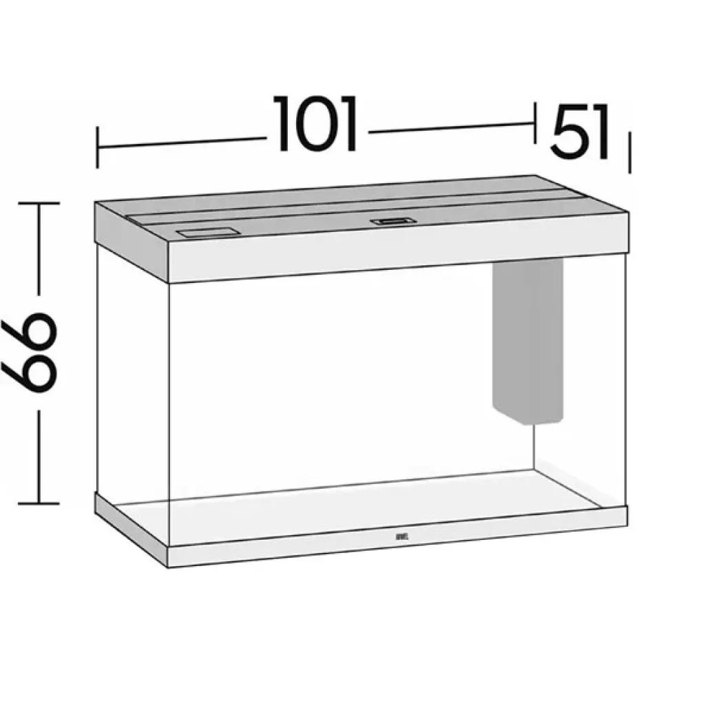 Juwel Akvarium Led Rio 290 Liter Hvid