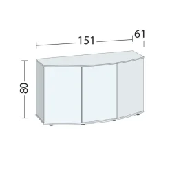 Juwel Akv. Bord/skab Sbx 450 151x61x80 cm Vision 450 Liter Eg
