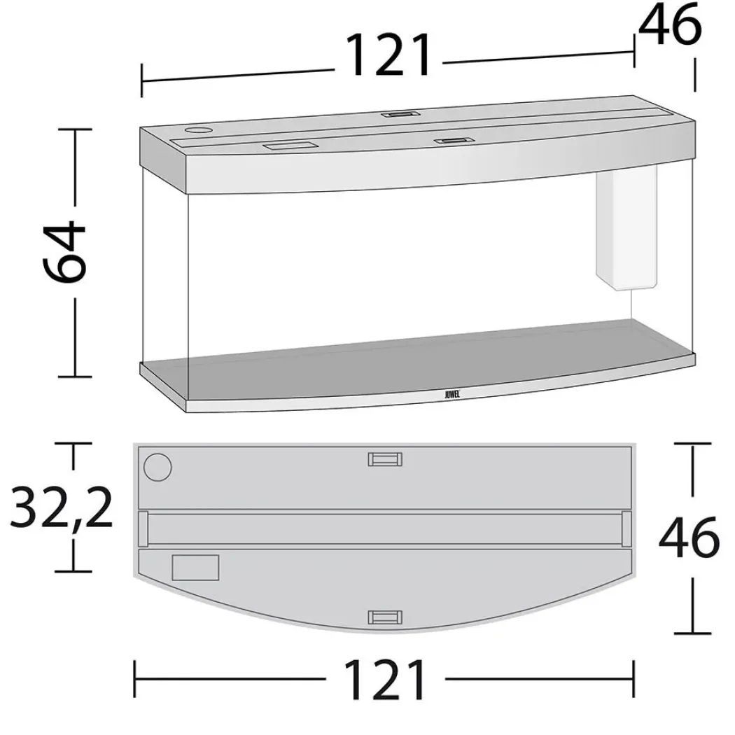 Juwel Aquarium VISION 260 LED Hvid