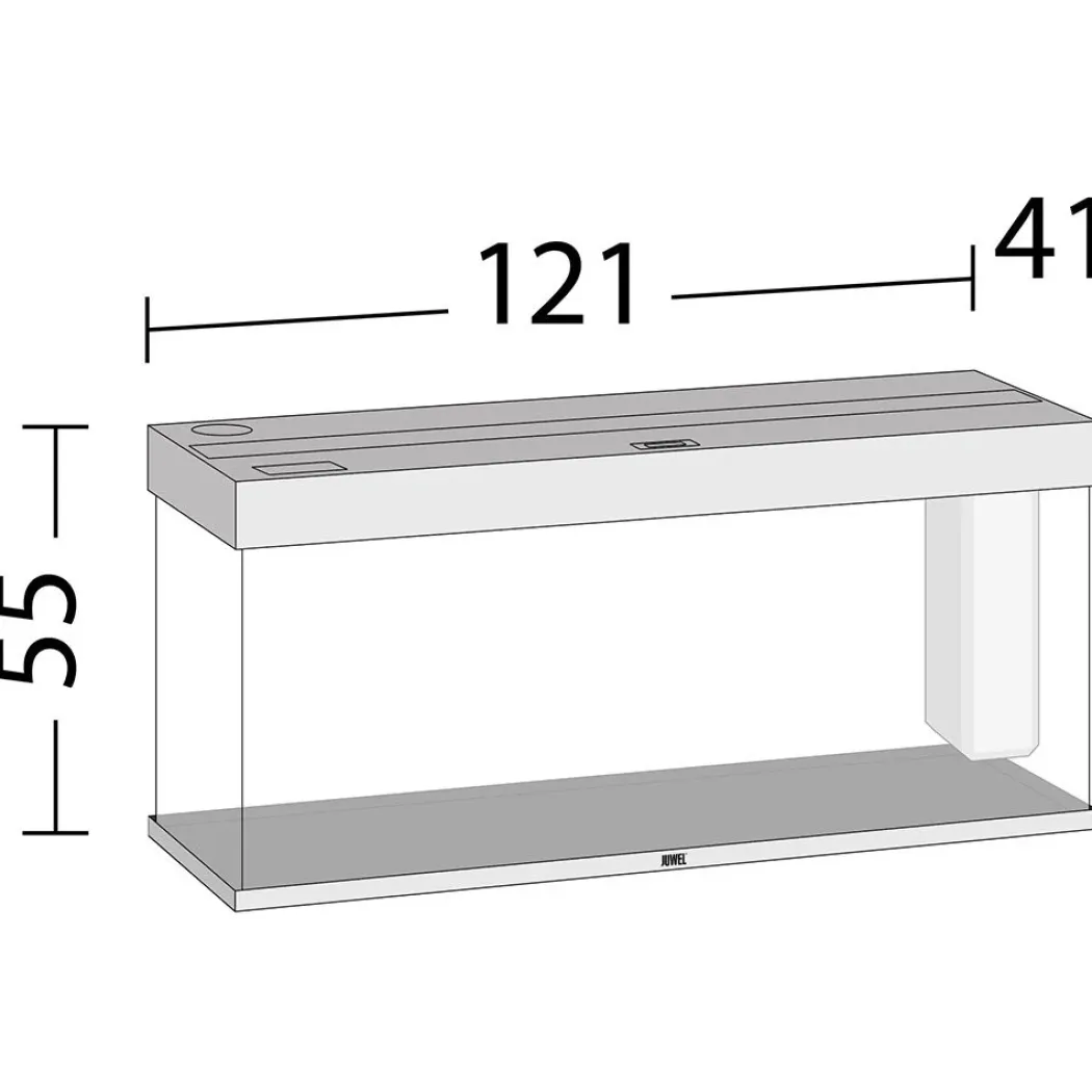 Juwel Rio 240 L Hvid 121x41x55 cm