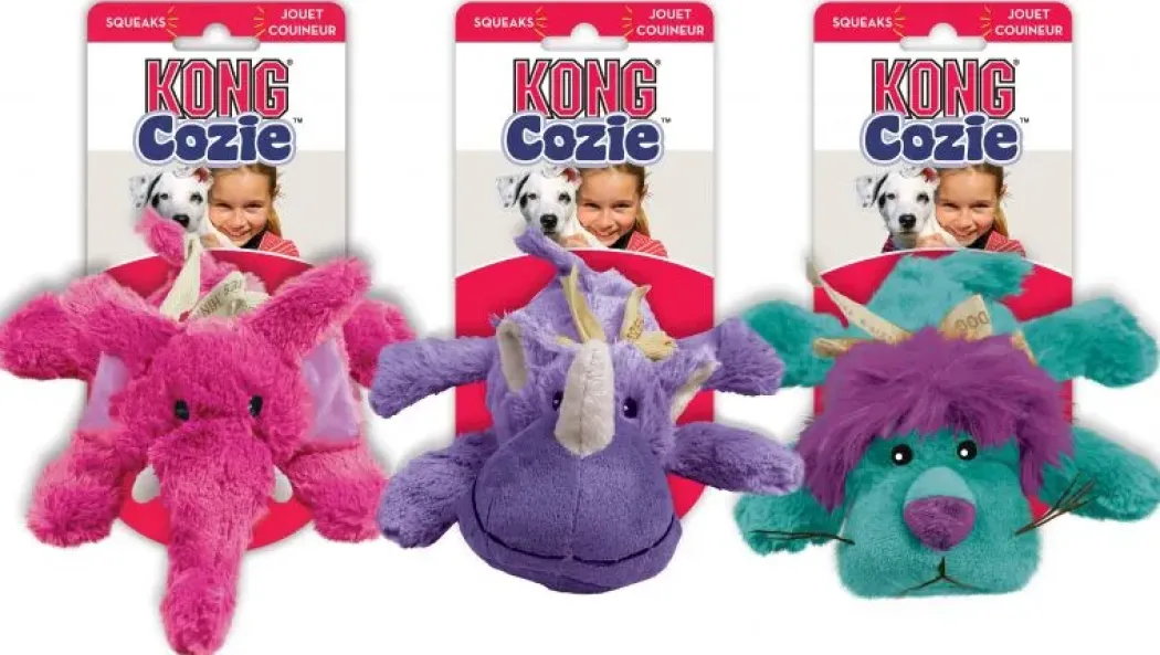 KONG Bamse Cozie Brights - blødt bamselegetøj til hunde