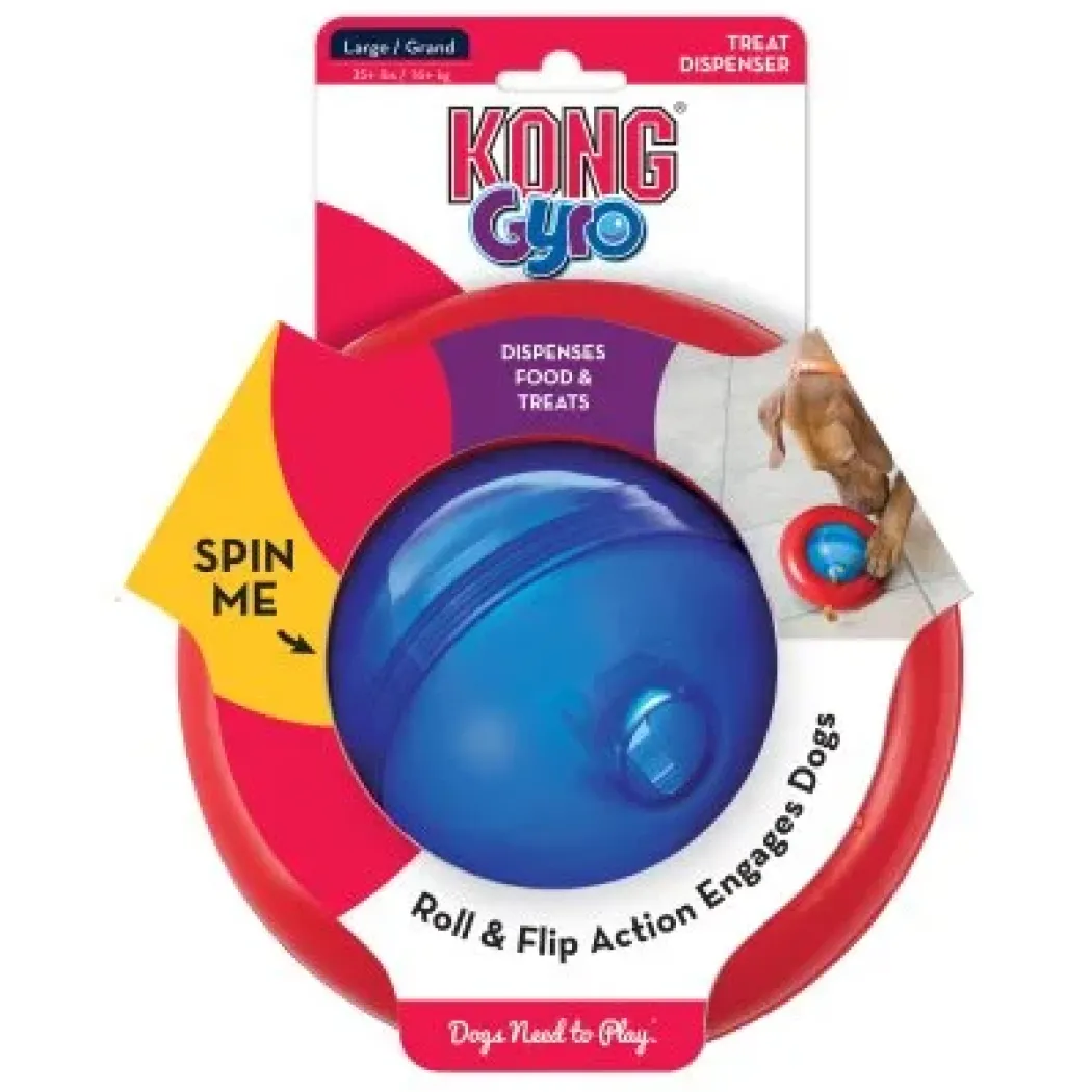 KONG Gyro Small Ø12,7x7,5 cm - snackbold til små hunde