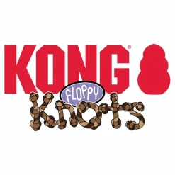 KONG Holiday Floppy Knots Fox S/M - et klassisk plys-hundelegetøj med reb og knuder, pivelyd og juletema.