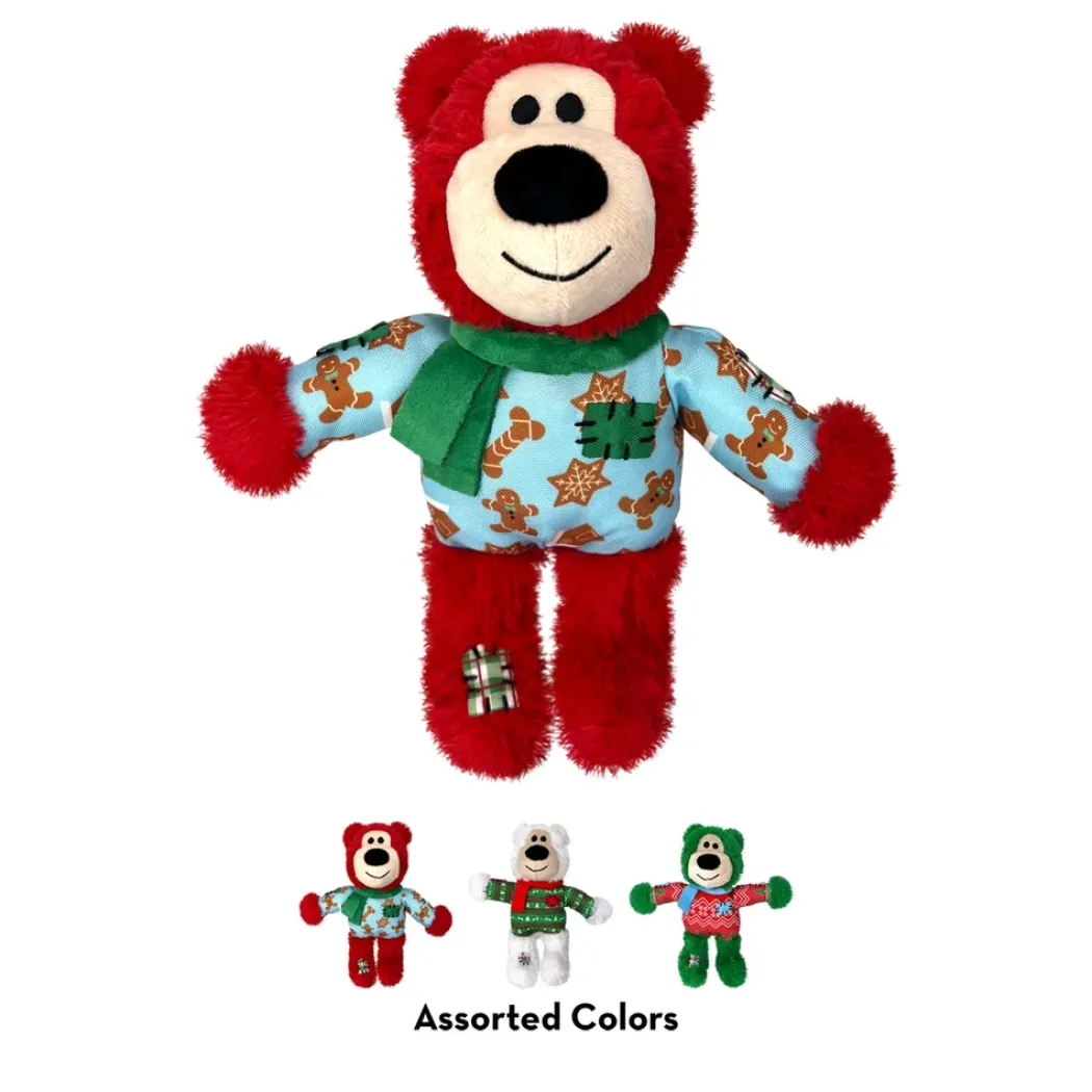 KONG Holiday Wild Knots Bear Mix M/L - jule hundelegetøj