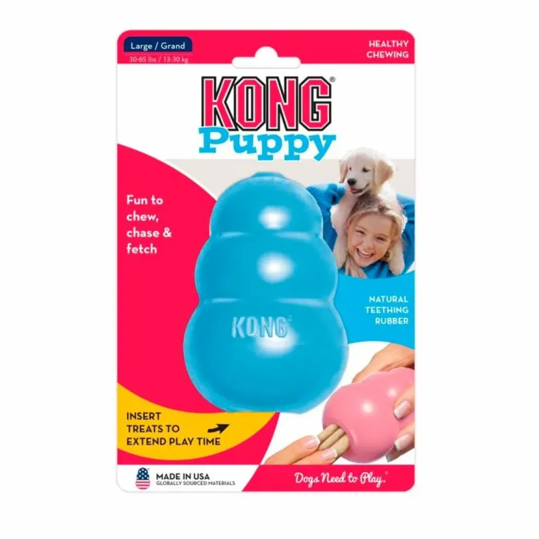 KONG Hundelegetøj Puppy Large 10 cm - blødt aktiveringslegetøj til hvalpe