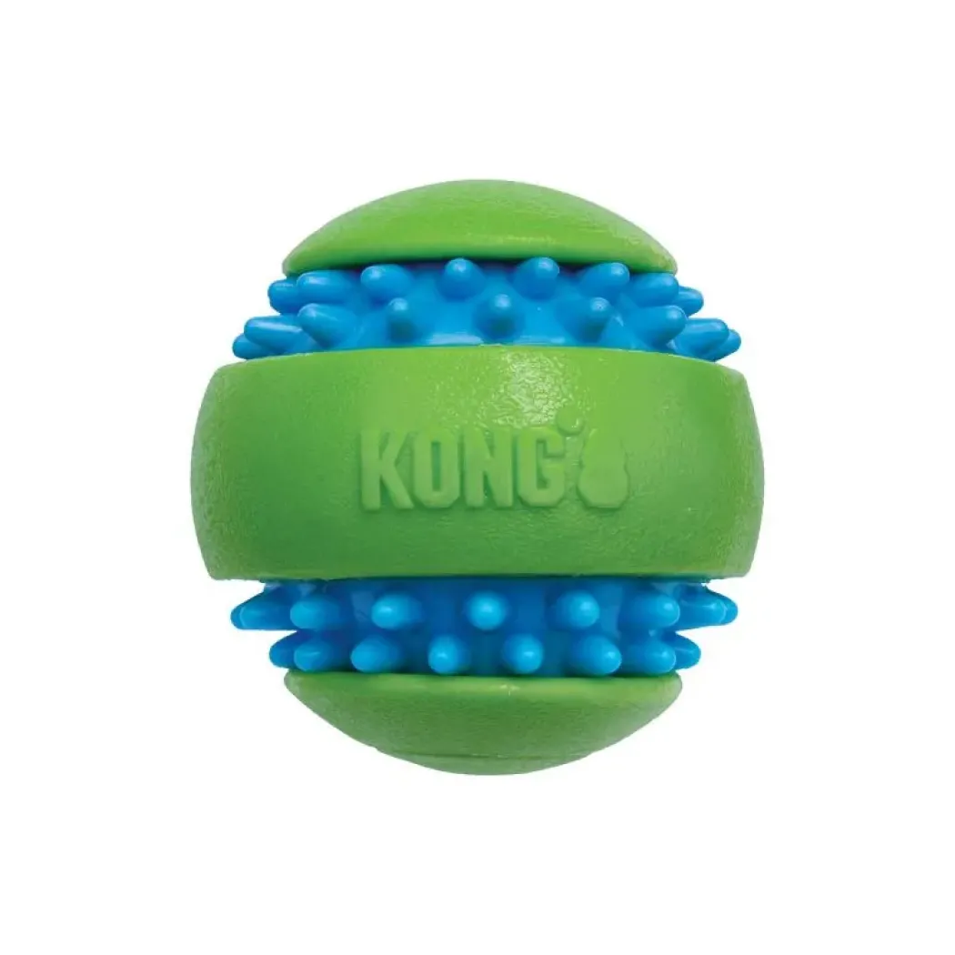 KONG Hundelegetøj Squeezz Goomz Ball Grøn XL 9 cm - pivebold med struktur