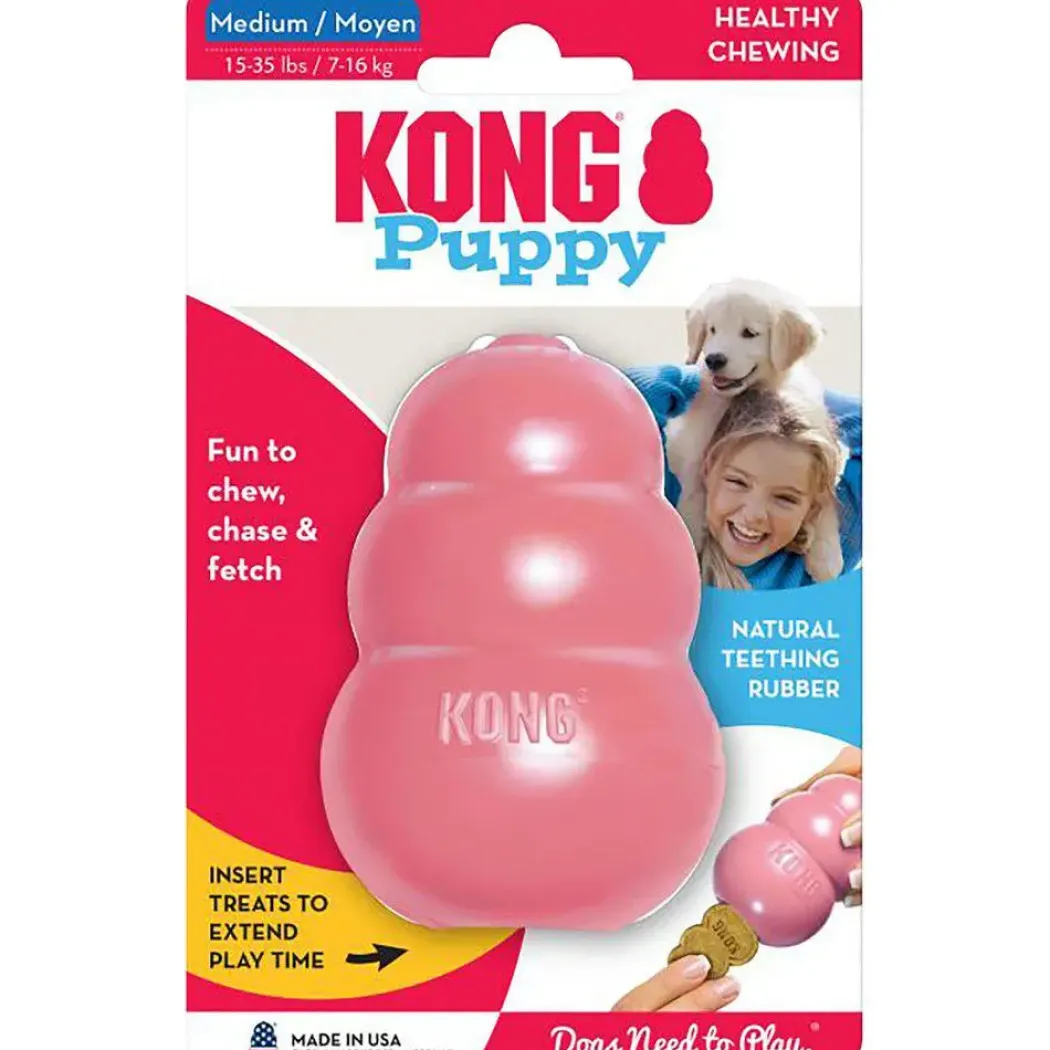 KONG Puppy Medium - hvalpelegetøj til leg og tyggetræning