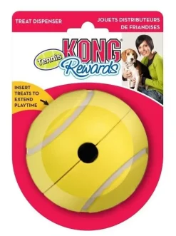 KONG Reward Tennis Gul Small 8 cm - aktiveringslegetøj til hunde