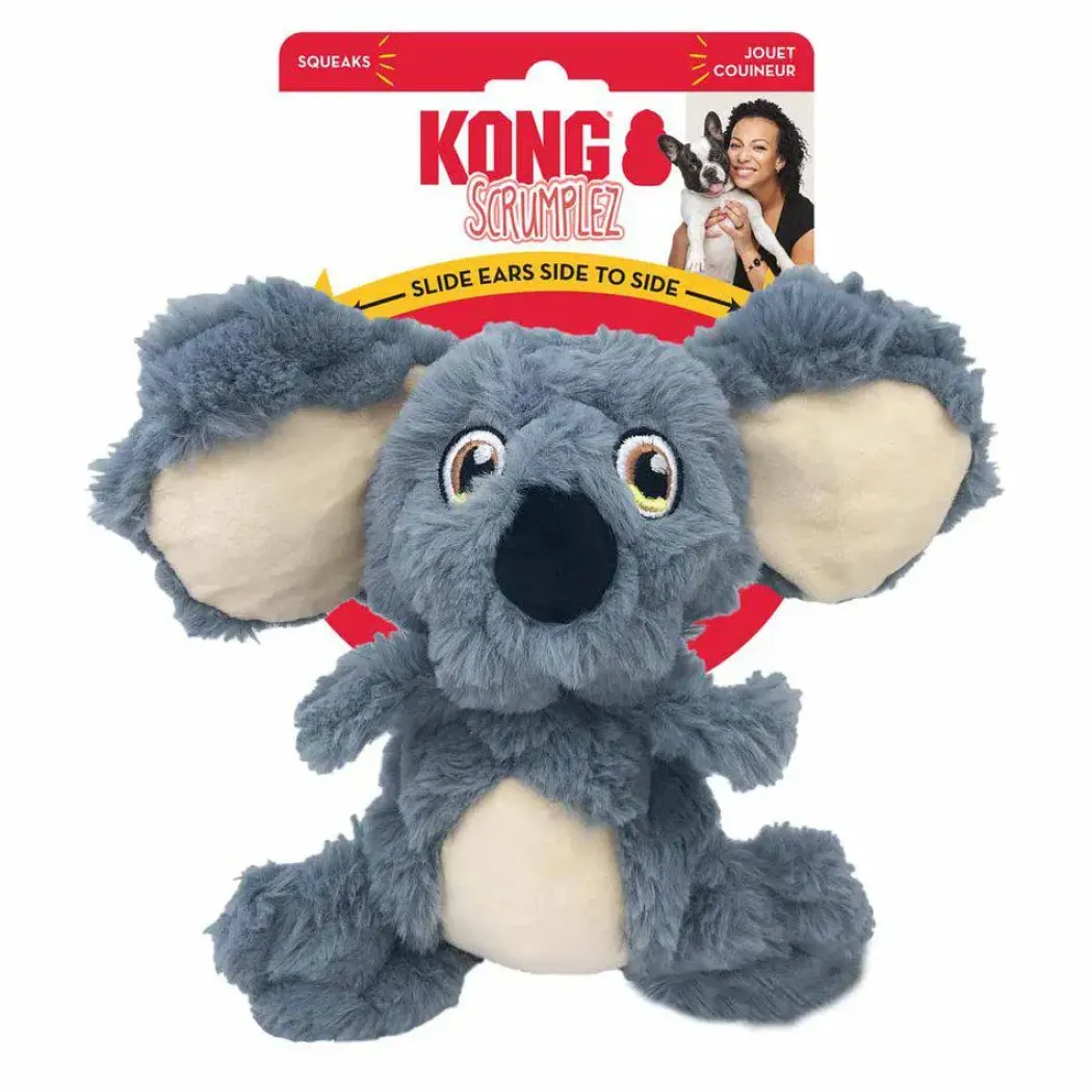 KONG Scrumplez Koala M - blød koalabamse med sjove pibelyde