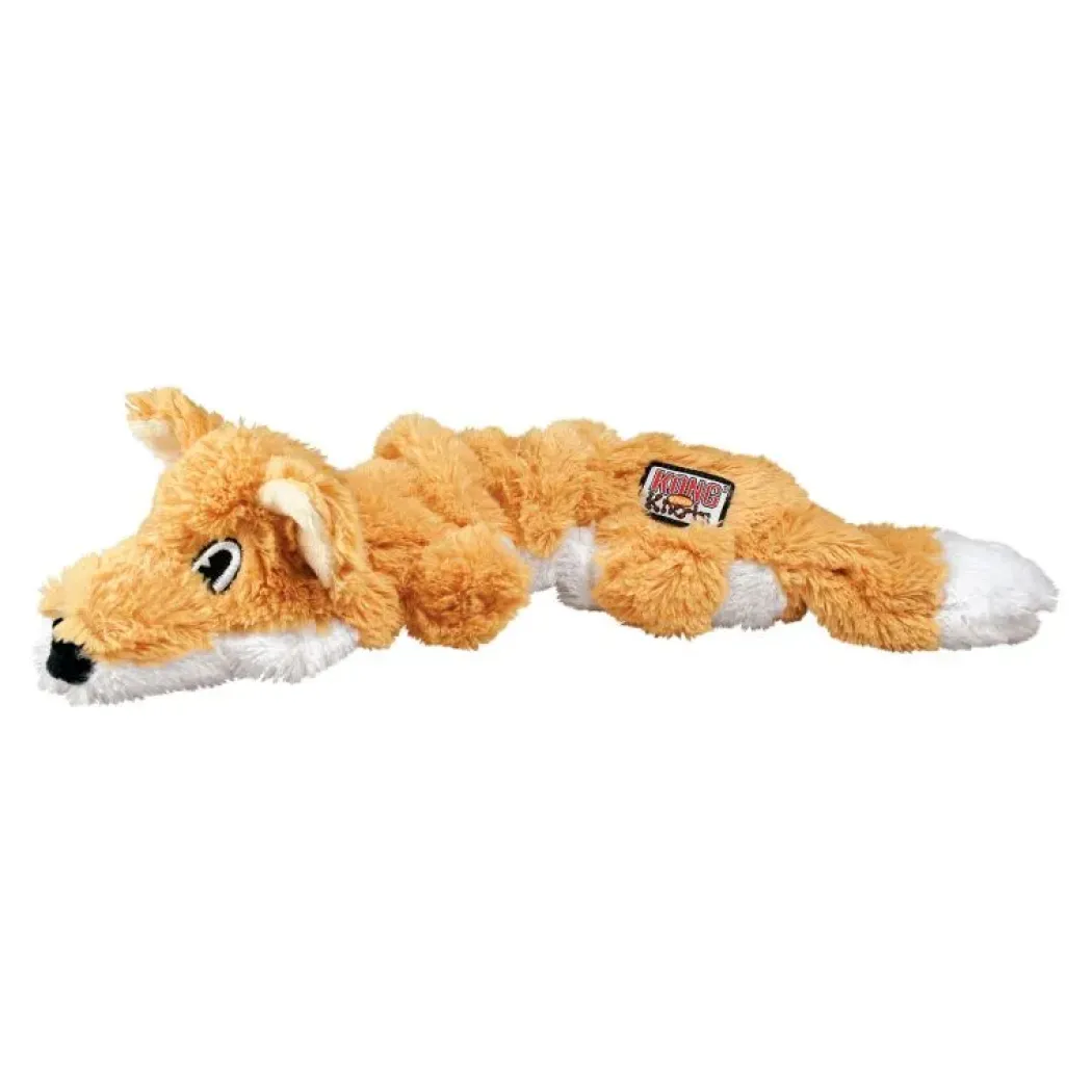 KONG Scrunch Knots Fox Orange M 36 cm - ræv med reb