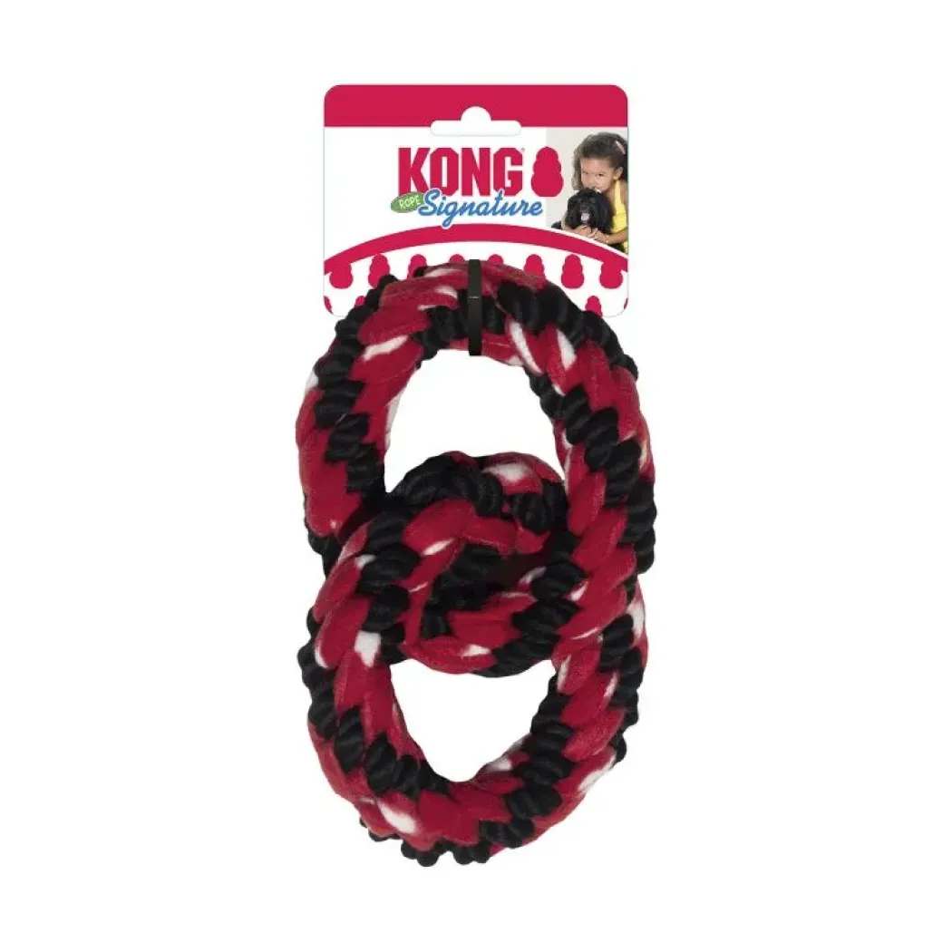 KONG Signature Reb Dobbelt Ring 23 cm Flerfarvet - hundelegetøj