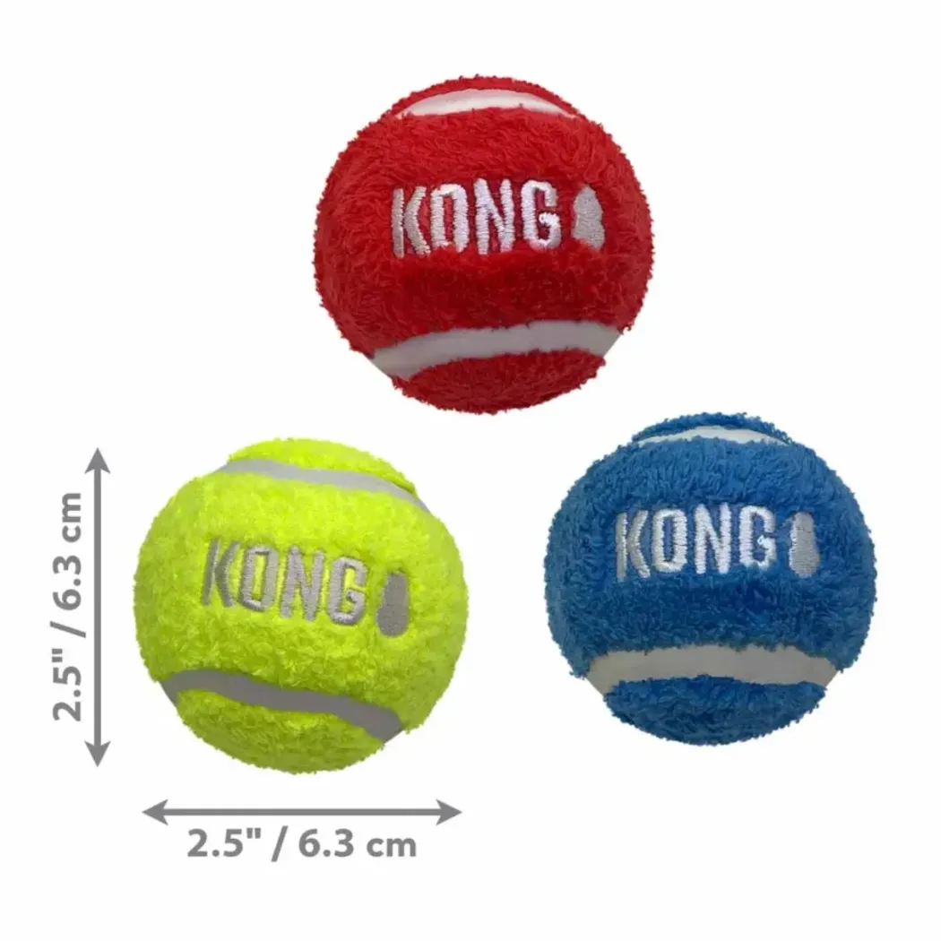 KONG Sport Softies bolde mix M 3 stk Ø6,5 cm