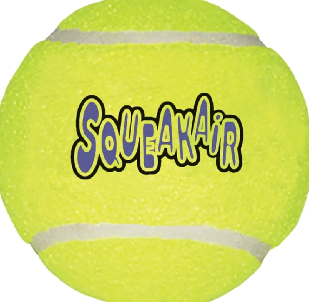 KONG Tennisbold Stor 8 cm med pivlyd - robust hundebold