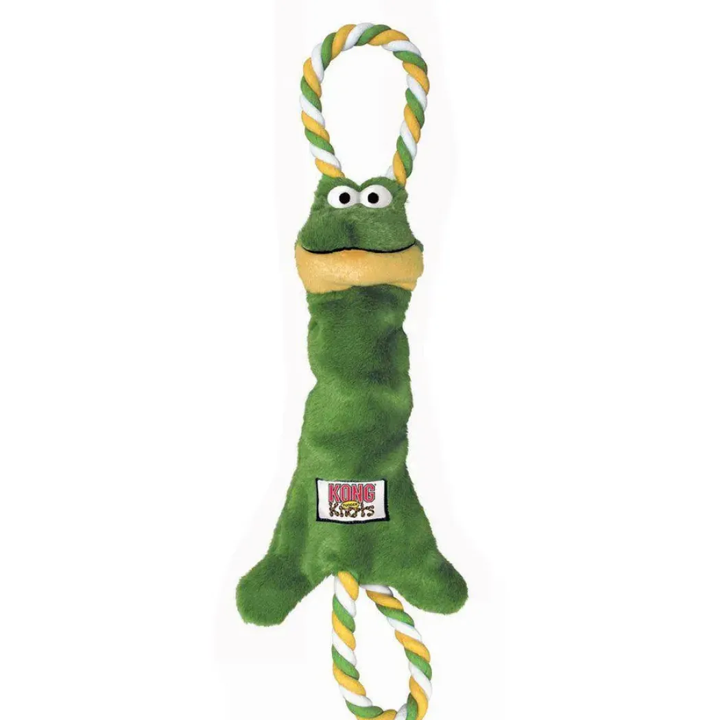 KONG Tugger Knots Frø S/M 39 cm - hundelegetøj med reb