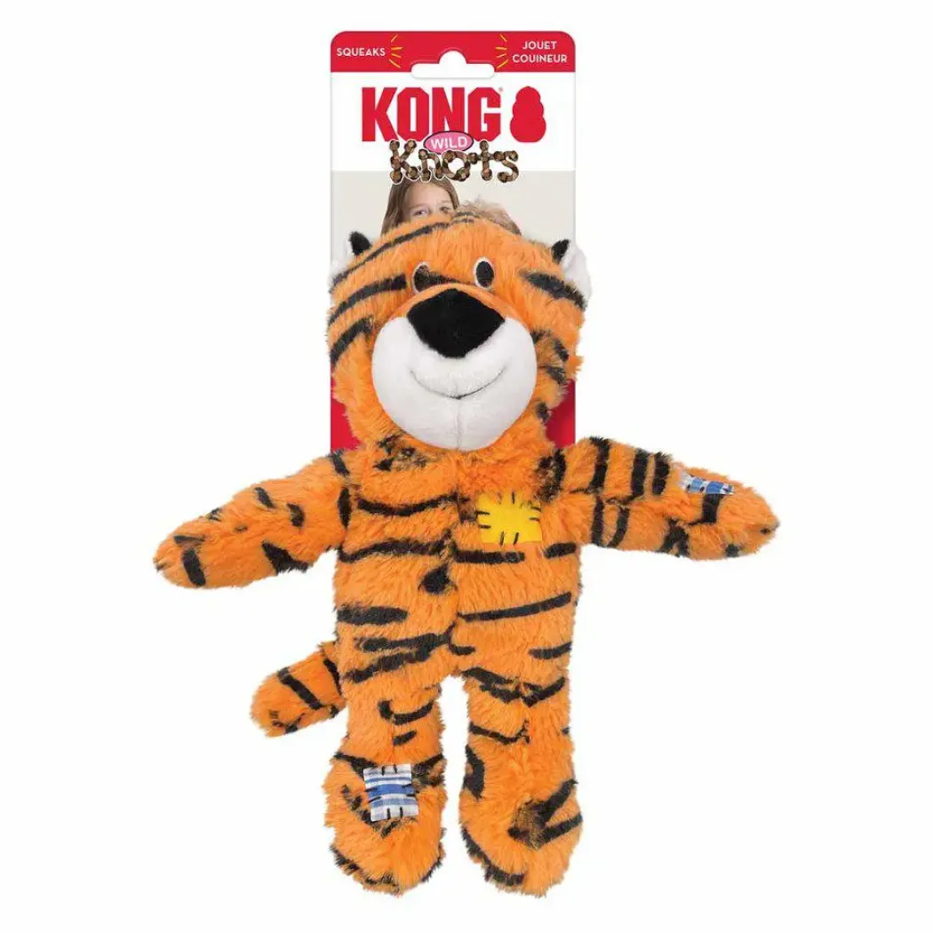 KONG Wild Knots Tiger M/L 26x25,5x11 cm - bamse til hunde