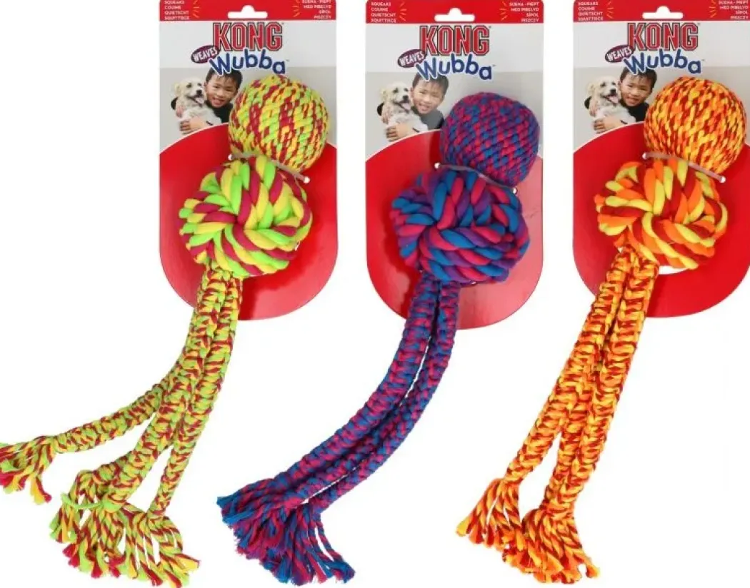 KONG Wubba Weaves S 26 cm Mix - hundelegetøj