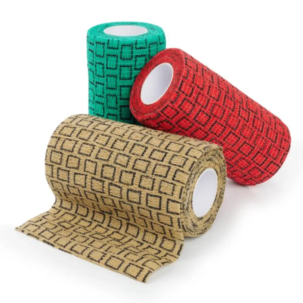 KRUUSE SafeVet selvklæbende bandage 10 cm x 4,5 m mix farver