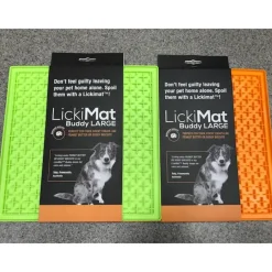 LickiMat Slikkemåtte 28 x 28 cm Grøn - aktiveringsmåtte til hunde