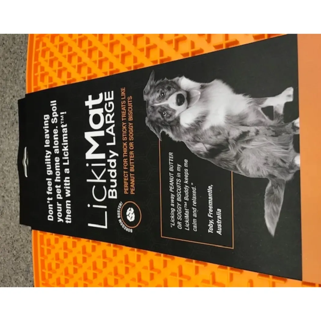LickiMat Slikkemåtte 28 x 28 cm Grøn - aktiveringsmåtte til hunde