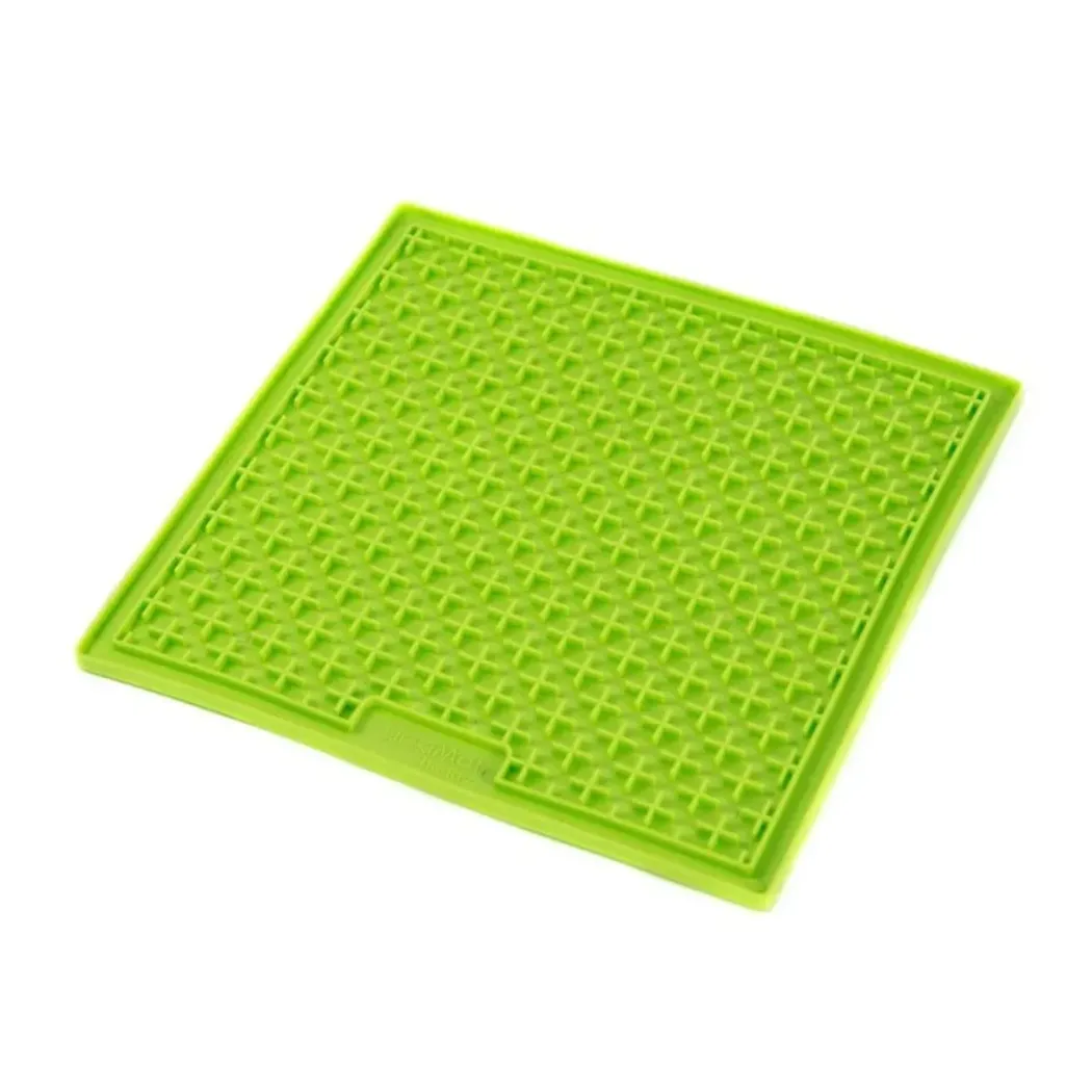 LickiMat Slikkemåtte 28 x 28 cm Grøn - aktiveringsmåtte til hunde