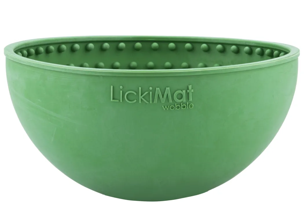 LickiMat Wobble Grøn Ø 18 x 8 cm - aktiveringsskål til hunde
