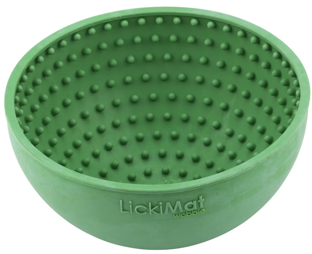 LickiMat Wobble Grøn Ø 18 x 8 cm - aktiveringsskål til hunde