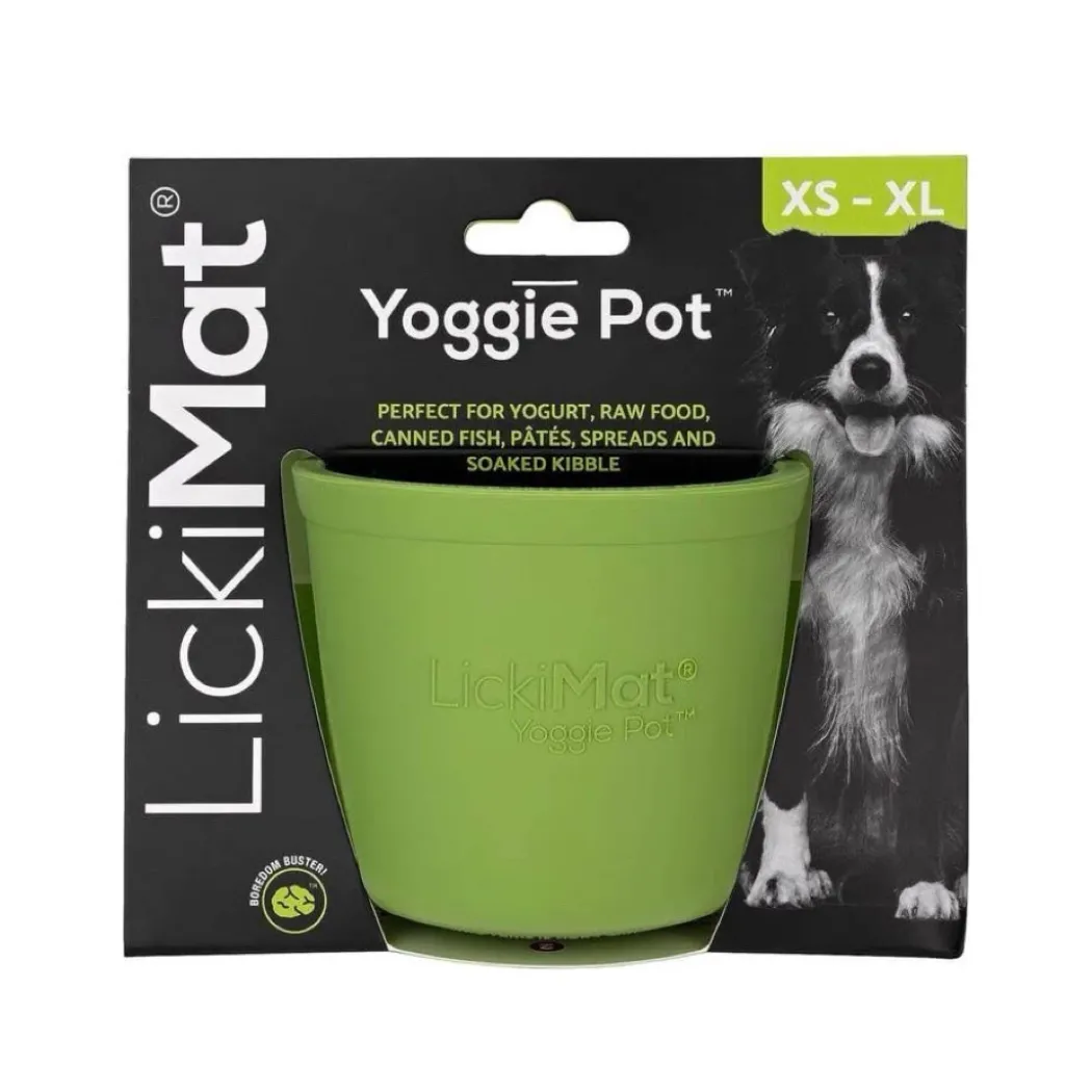 LickiMat Yoggie Pot Grøn 10 cm - aktiveringsskål til hunde