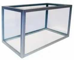 MiniZoo sølv aluminiums akvarie 85 liter