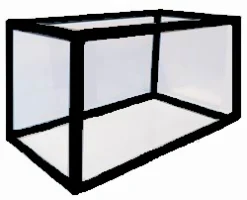 MiniZoo Sort aluminiums akvarie 720 liter (lang)