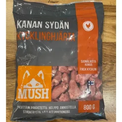 MUSH Basic Kyllingehjerter 800 g - Naturlige hundesnacks