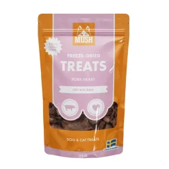 MUSH Treat Grisehjerte 55 g - naturlige hundesnacks