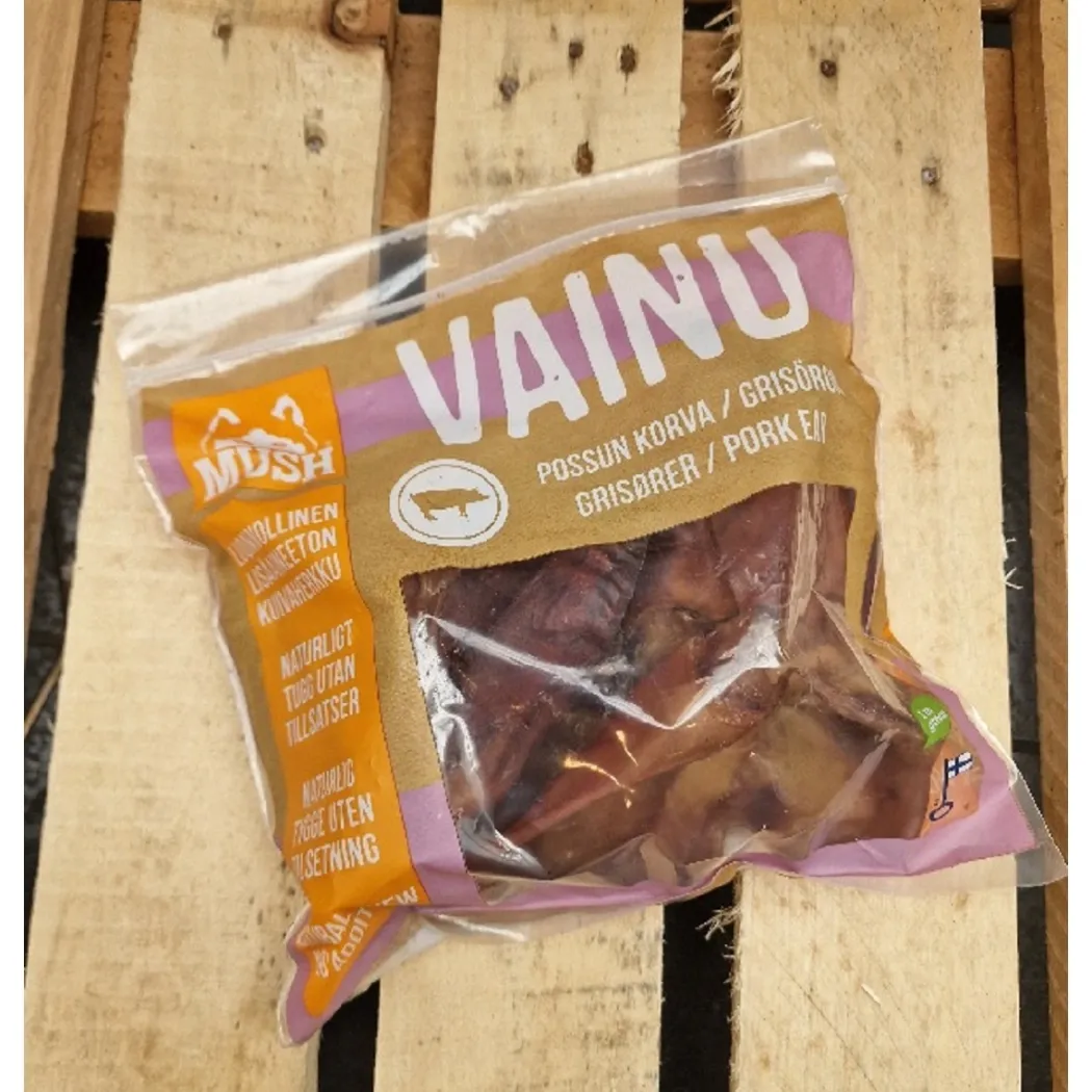 MUSH VAINU Hundesnack Griseøre 200 g - sprøde naturlige tyggeben