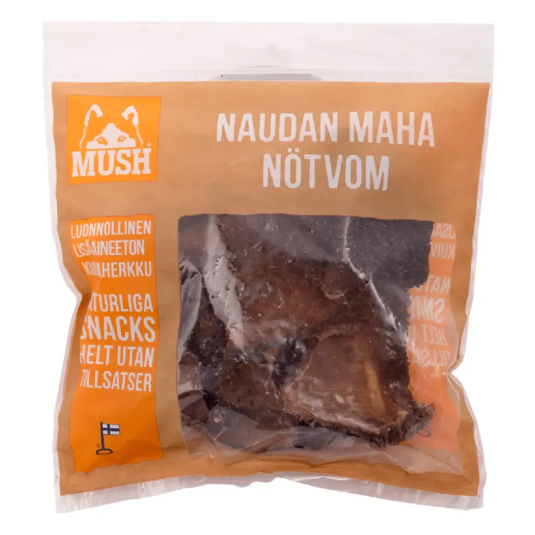 MUSH VAINU Hundesnack Okse Kallun 180 g - naturlige tyggeben