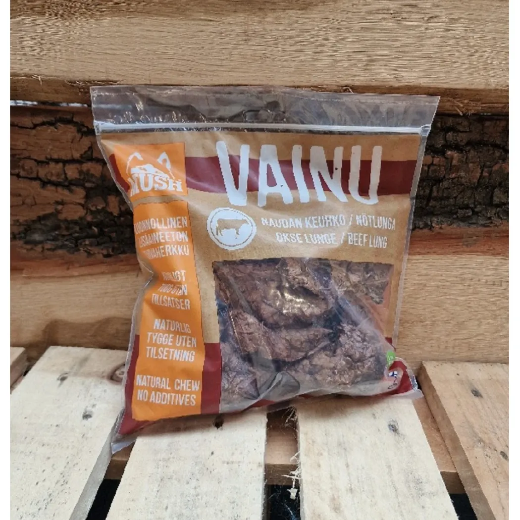 MUSH VAINU Hundesnack Okselunge 140 g - naturlige træningssnacks