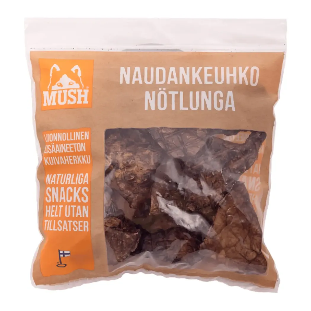 MUSH VAINU Hundesnack Okselunge 140 g - naturlige træningssnacks
