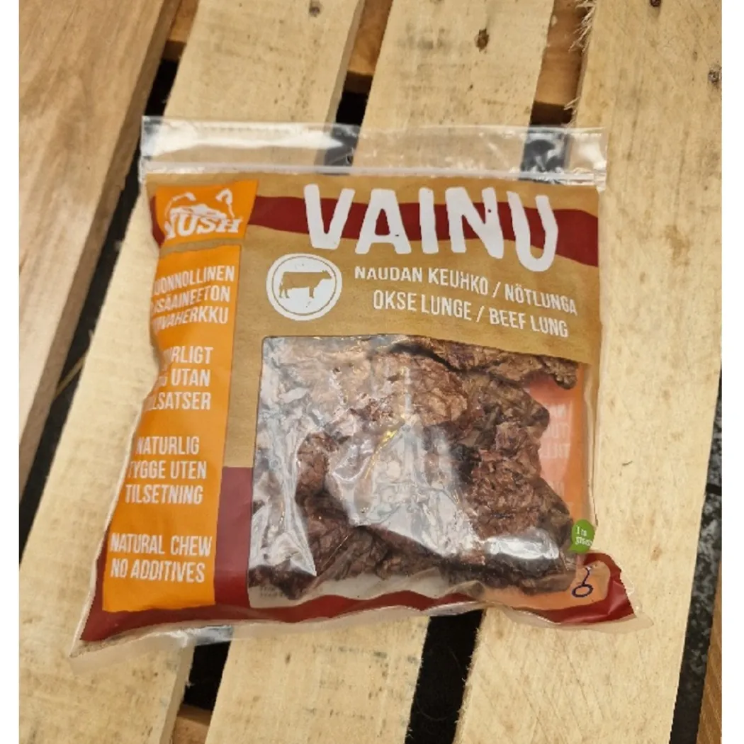 MUSH VAINU Hundesnack Okselunge 140 g - naturlige træningssnacks