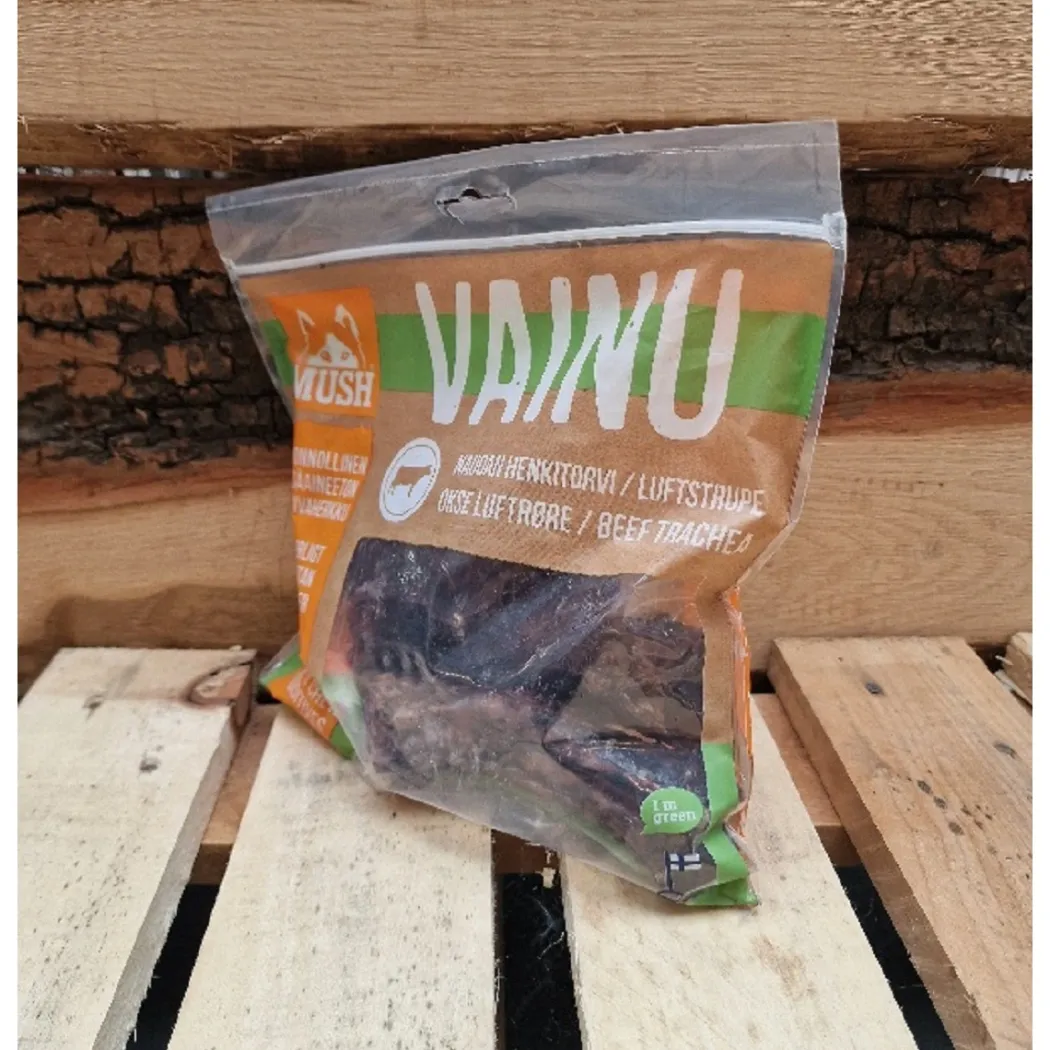 MUSH VAINU Hundesnack Okseluftrør 200 g - naturlige tyggeben til hunde