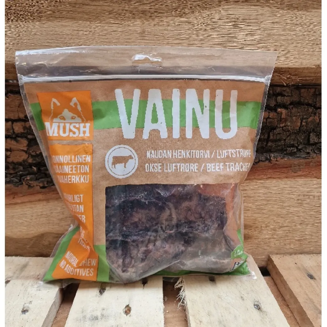 MUSH VAINU Hundesnack Okseluftrør 200 g - naturlige tyggeben til hunde