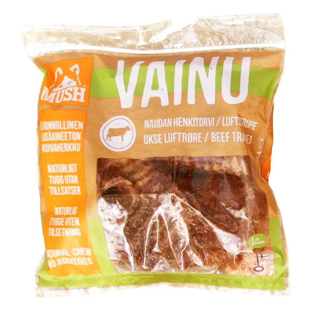 MUSH VAINU Hundesnack Okseluftrør 200 g - naturlige tyggeben til hunde