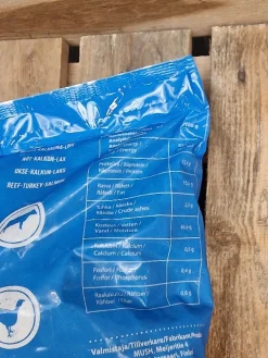 MUSH Vaisto Blå Okse Kalkun Laks - 3 kg råfoder til hund