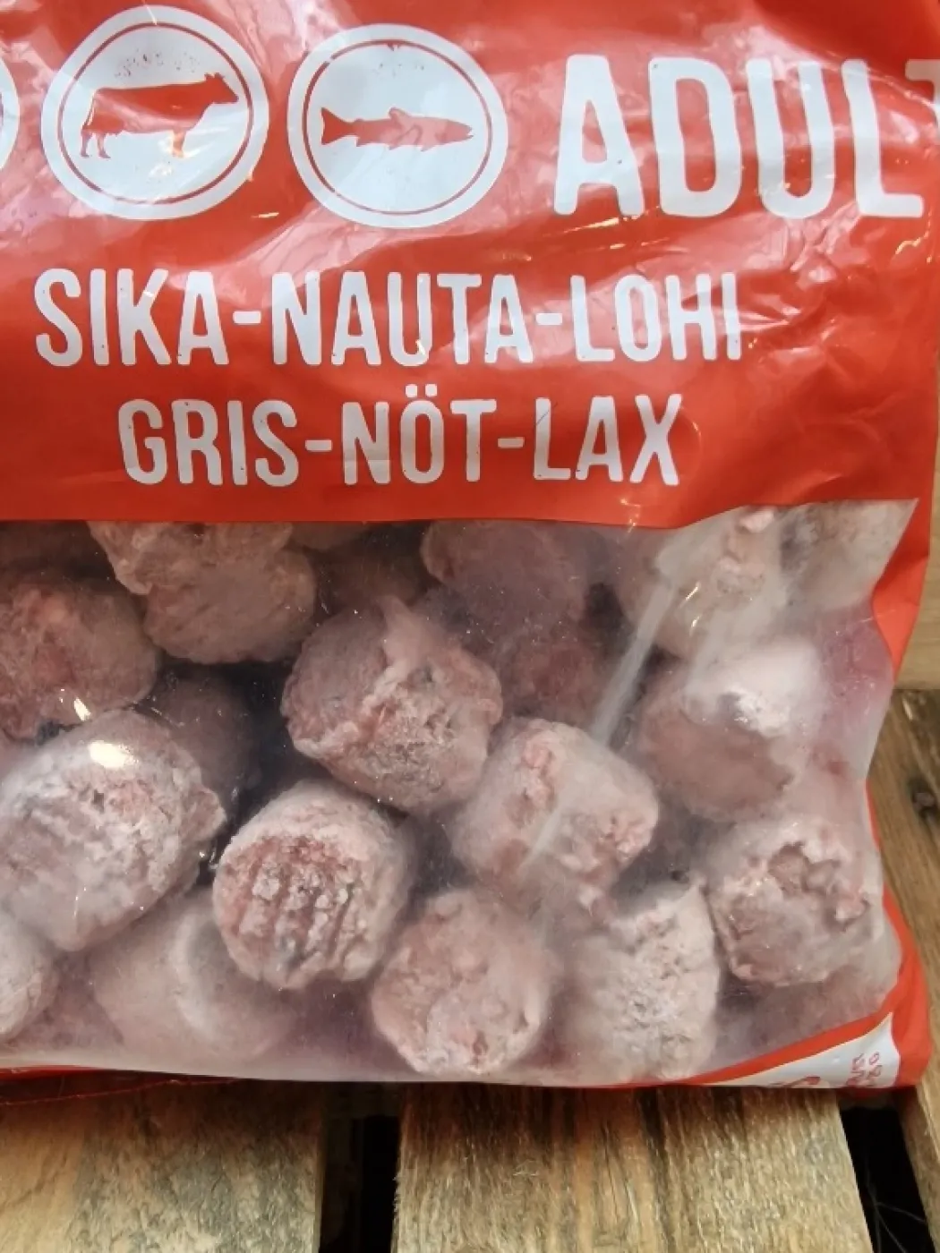 MUSH Vaisto Gris Okse Laks XL Rød 3 kg - Naturligt BARF hund