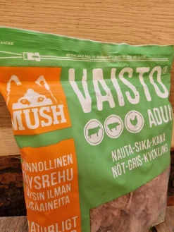 MUSH Vaisto Grøn Okse Gris Kylling 800 g - Naturligt hundefoder med kød og grønt
