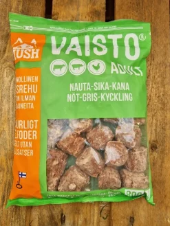 MUSH Vaisto Grøn Okse Gris Kylling 800 g - Naturligt hundefoder med kød og grønt