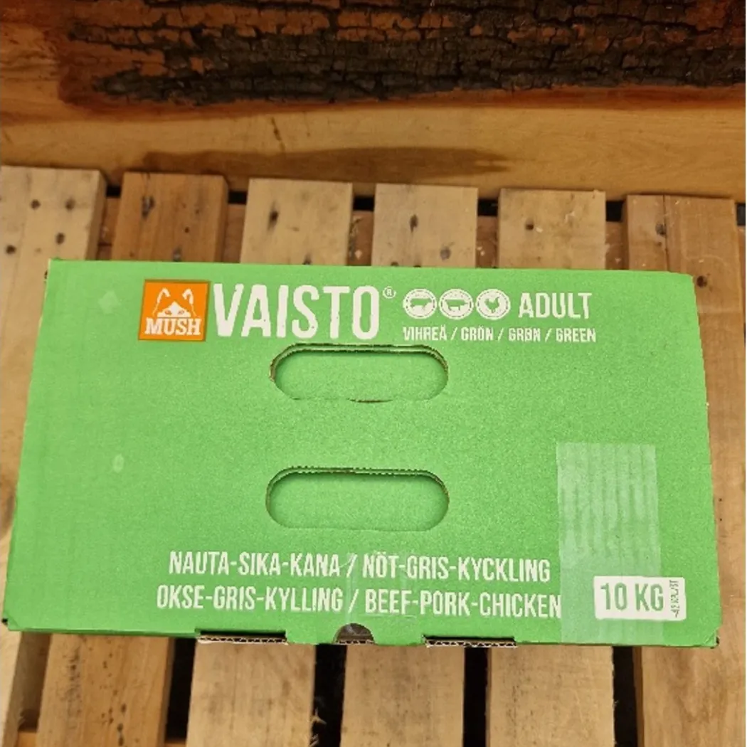 MUSH Vaisto Grøn - Råfoder til hund med okse, gris og kylling 10 kg